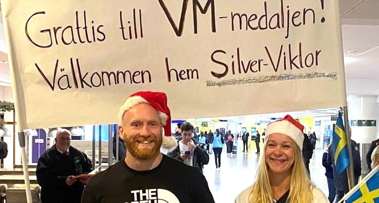 Silver-Viktor firades på Arlanda!